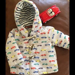 Baby Boden race car coat 12-18 months